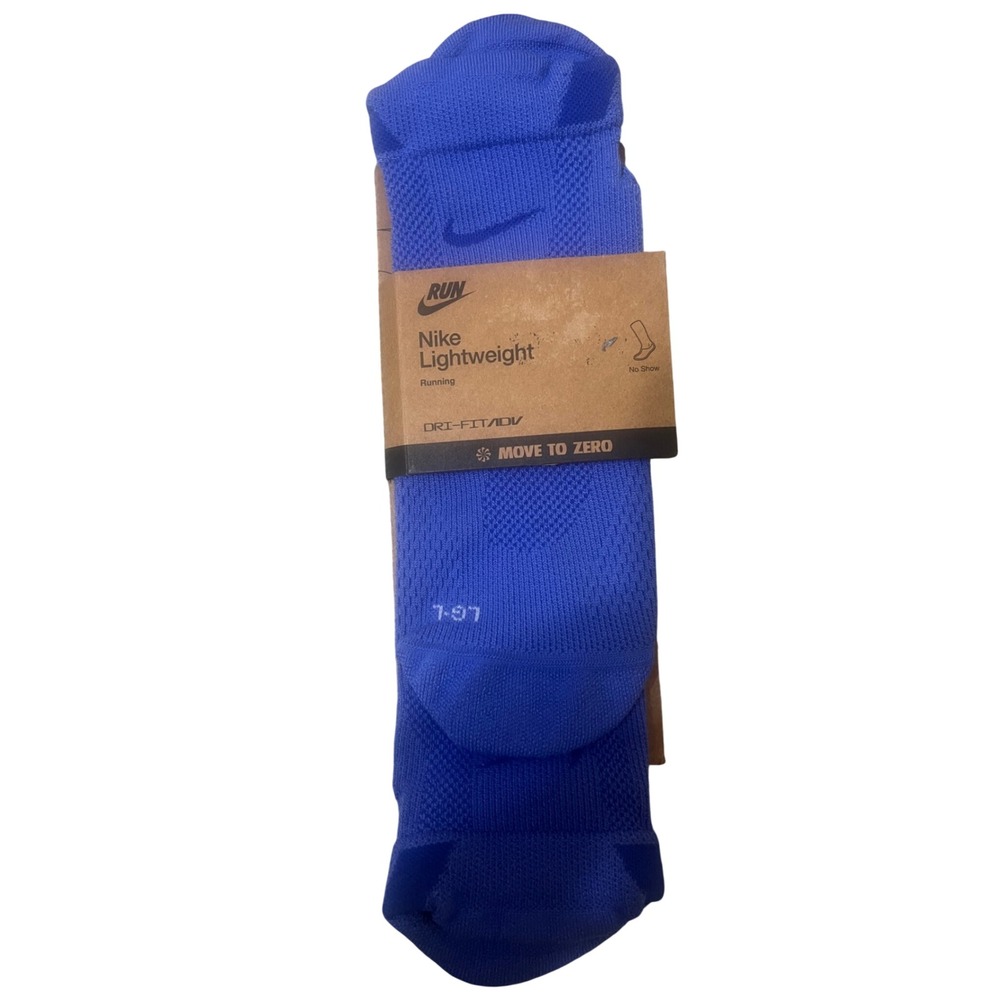 Nike Running Socks Mens Large Blue New Dri-Fit ADV No Show HV6931-570